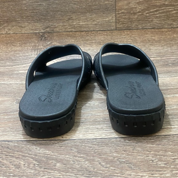 Skechers Foamies Sepulveda-High Class Sandal Sz 7 NWT Black Dazzled Platform - Picture 5 of 8